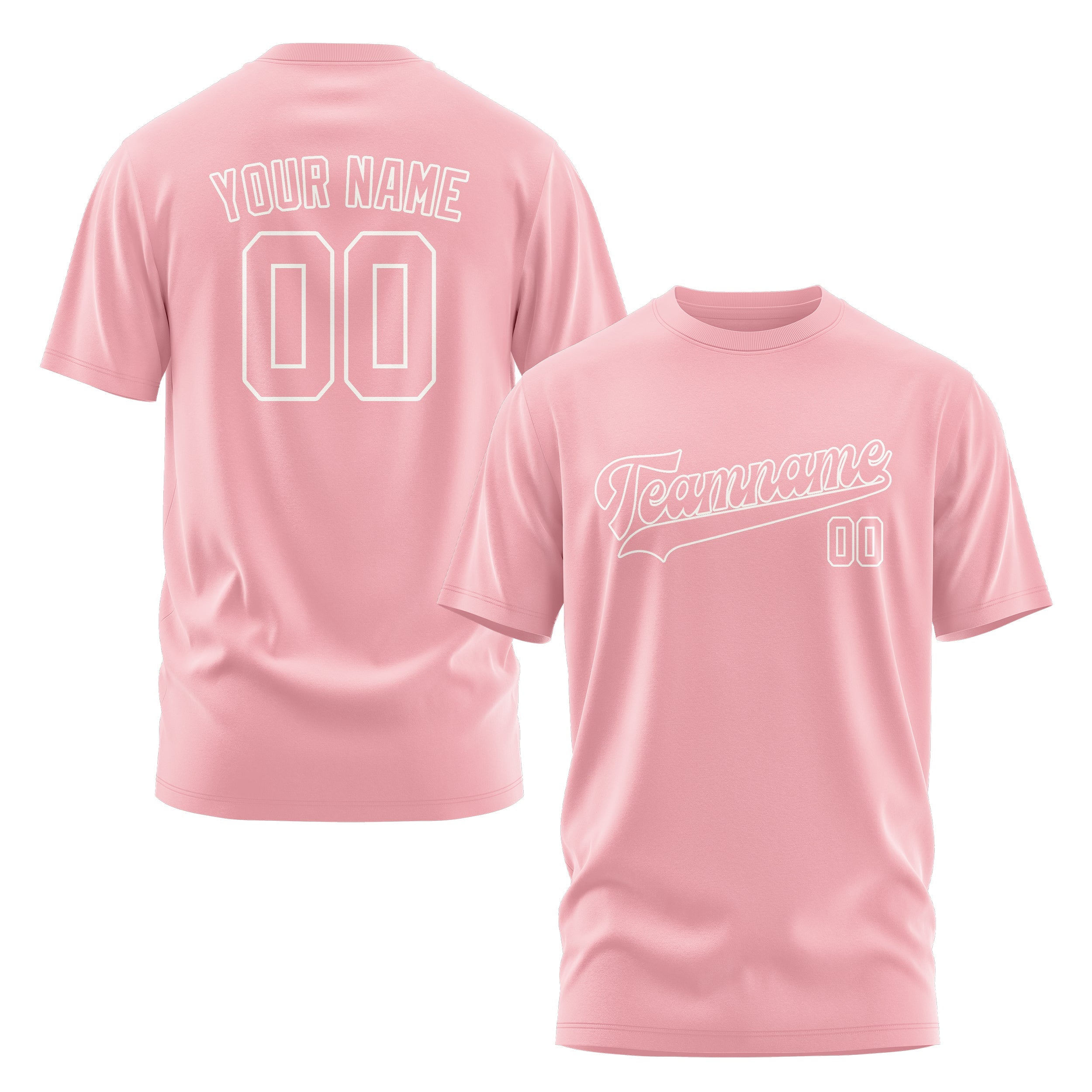 Custom Light Pink Light Pink T-Shirt