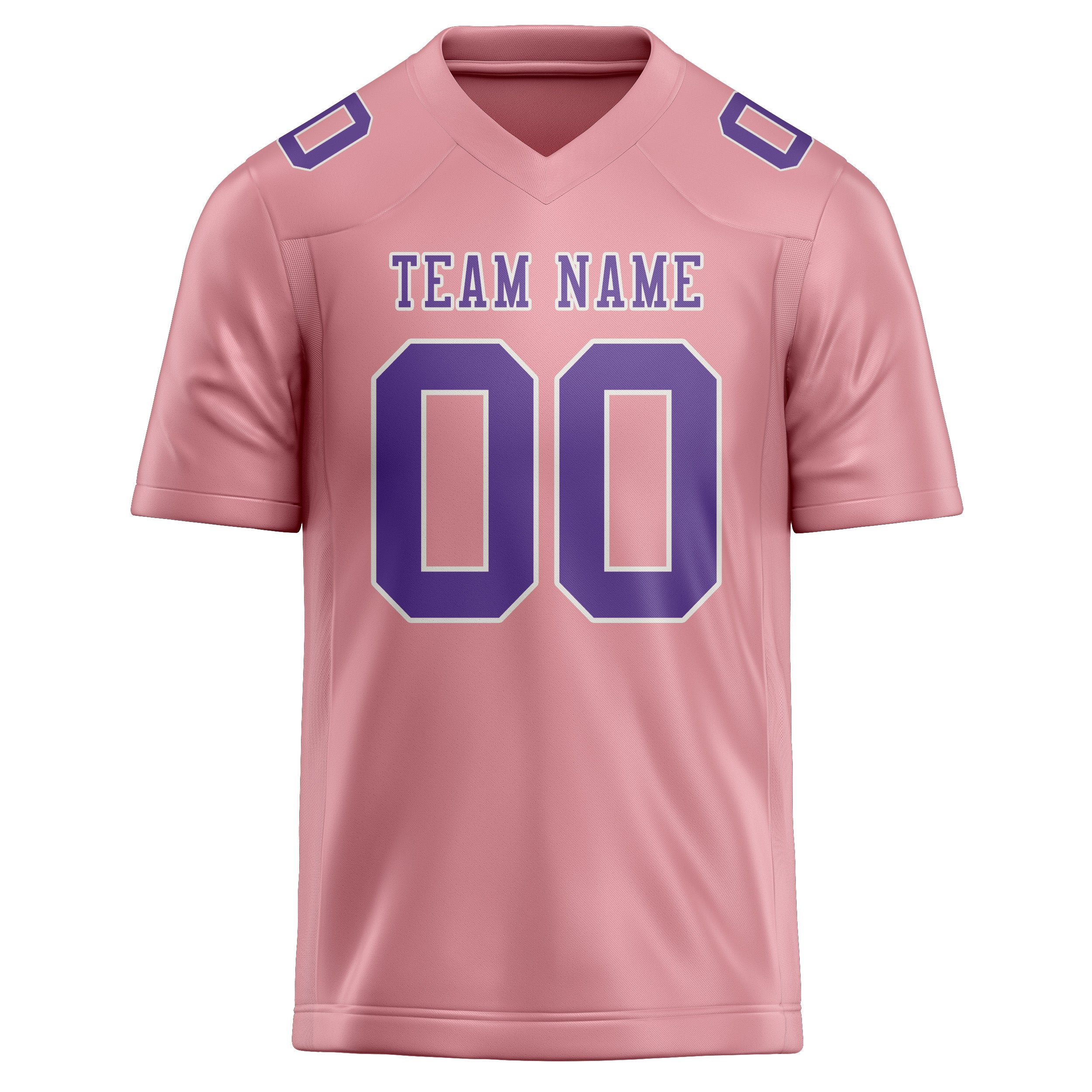 Maillot de football personnalisé rose clair et violet clair