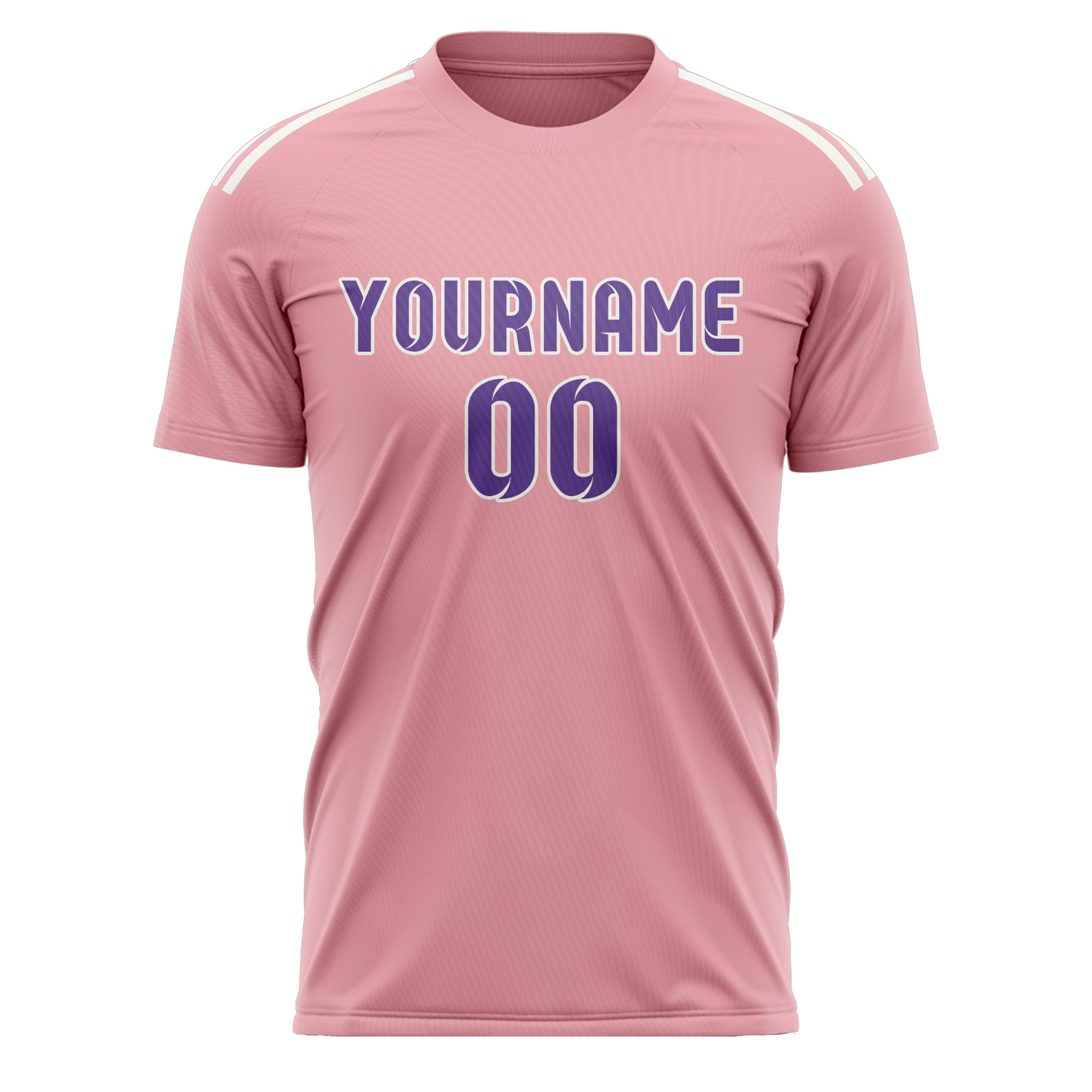 Maillot de football personnalisé rose clair et violet clair
