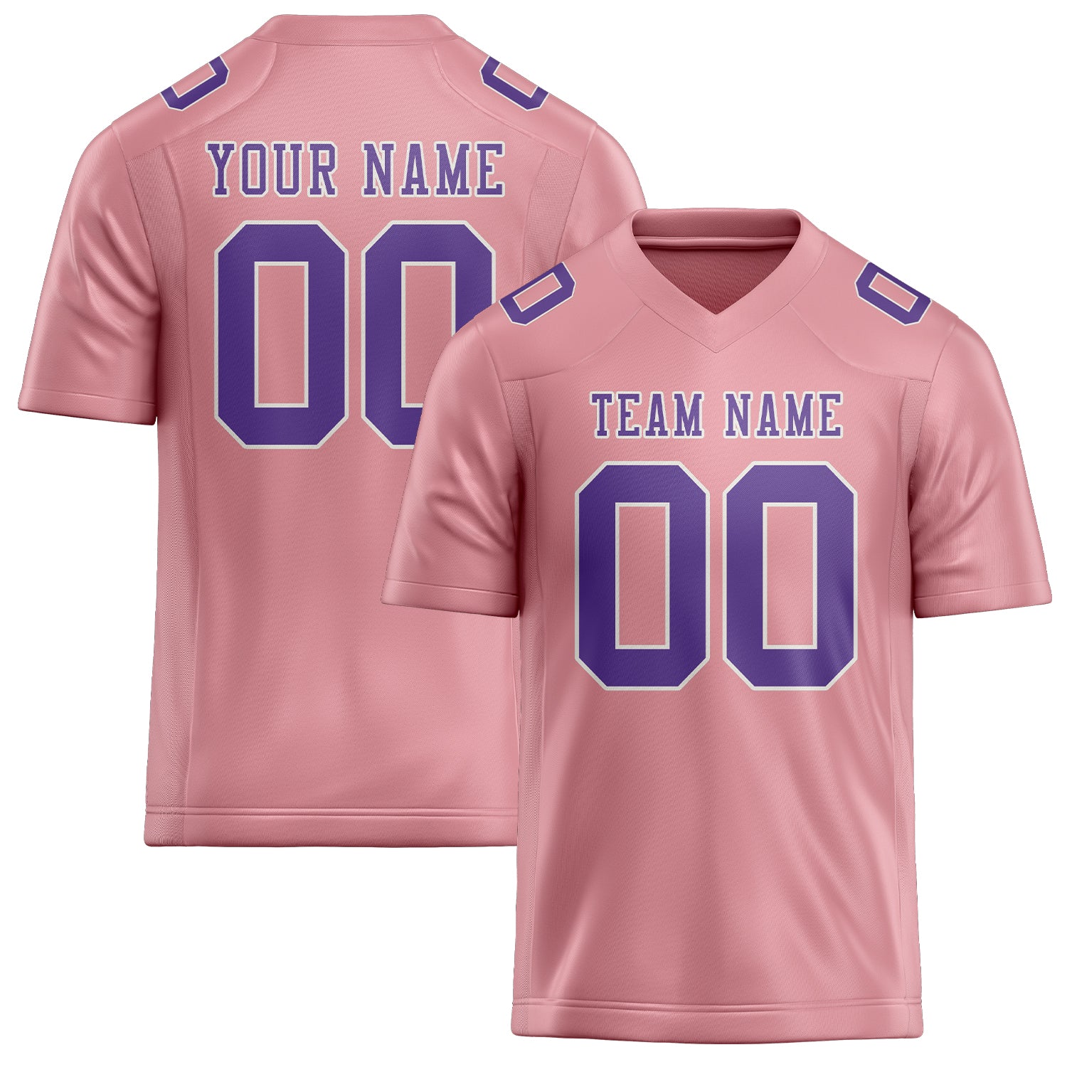 Maillot de football personnalisé rose clair et violet clair