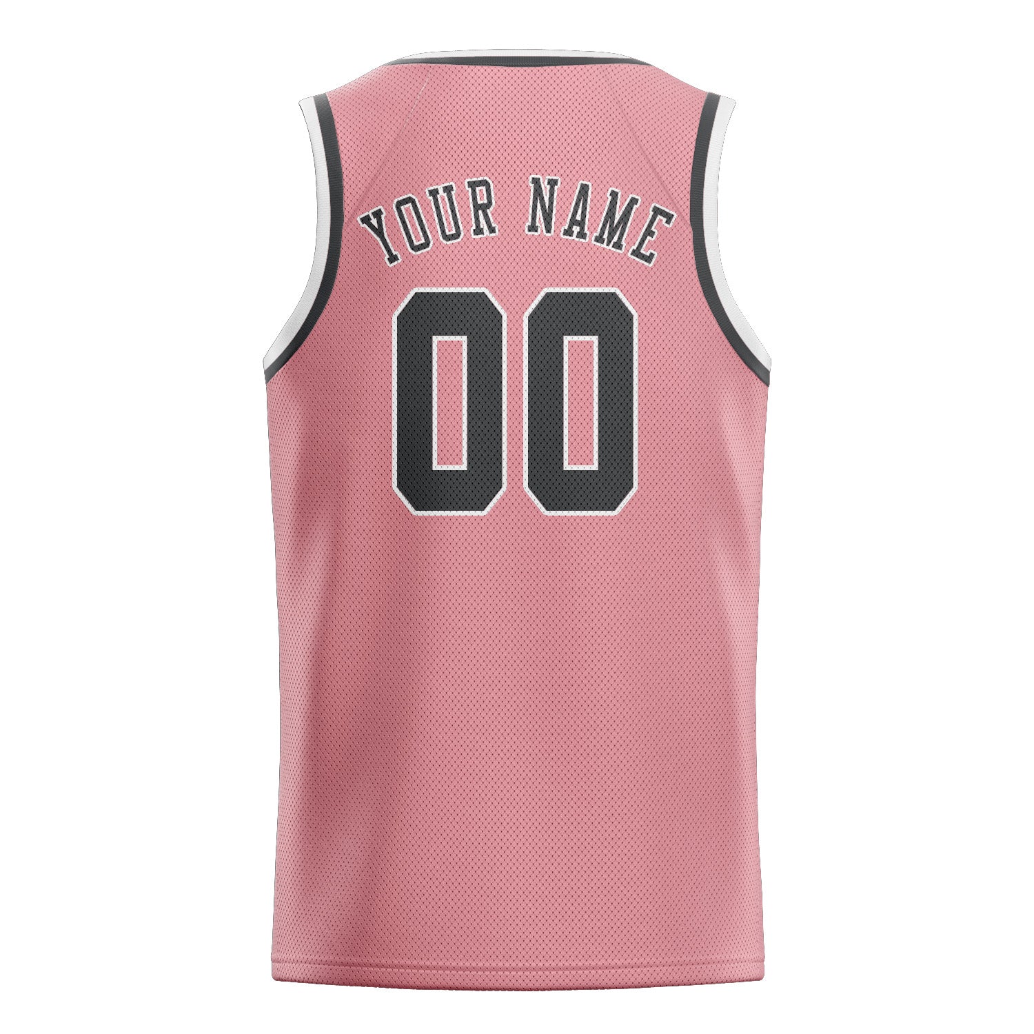 Maillot de basketball personnalisé rose clair et gris foncé