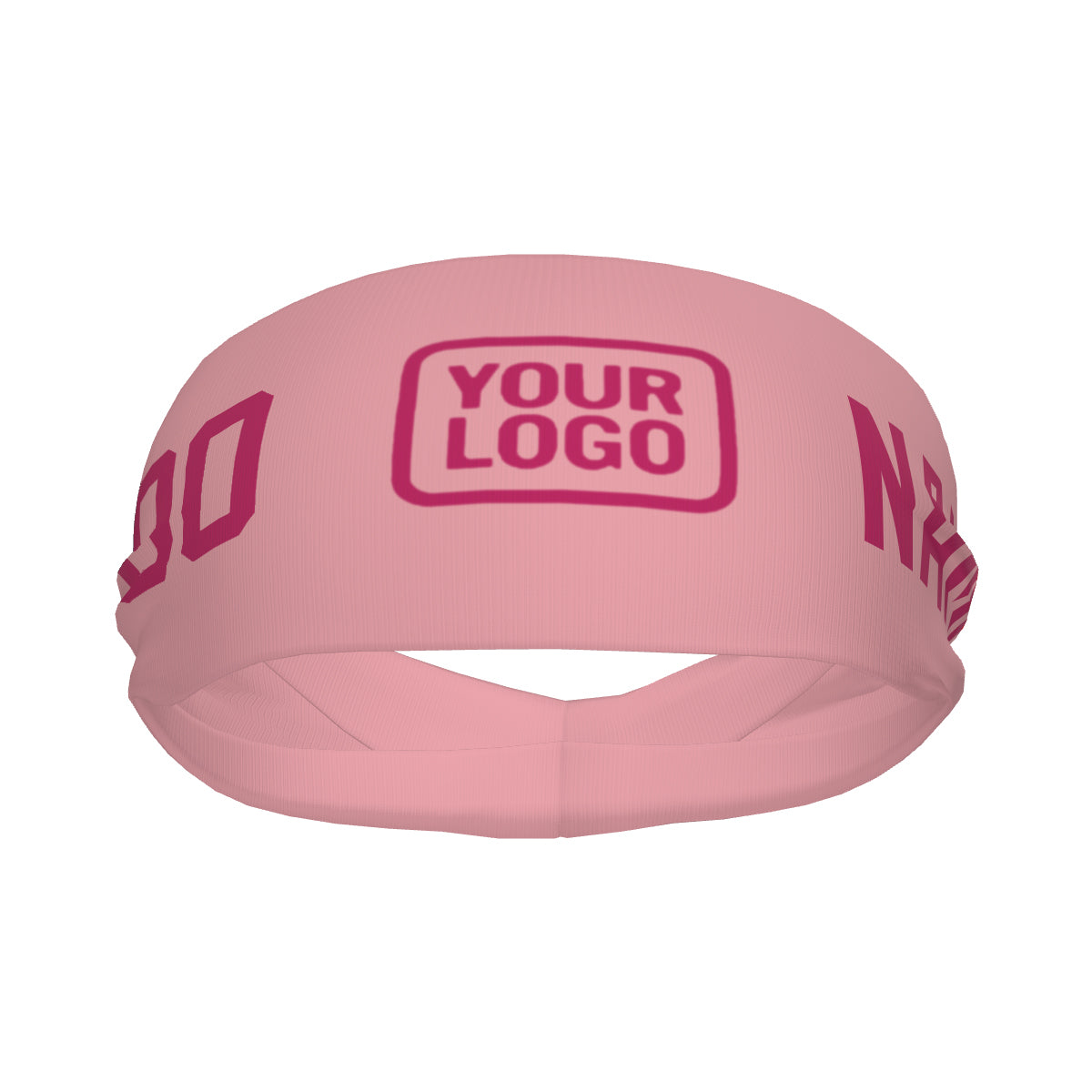 Bandeau de sport rose clair personnalisé