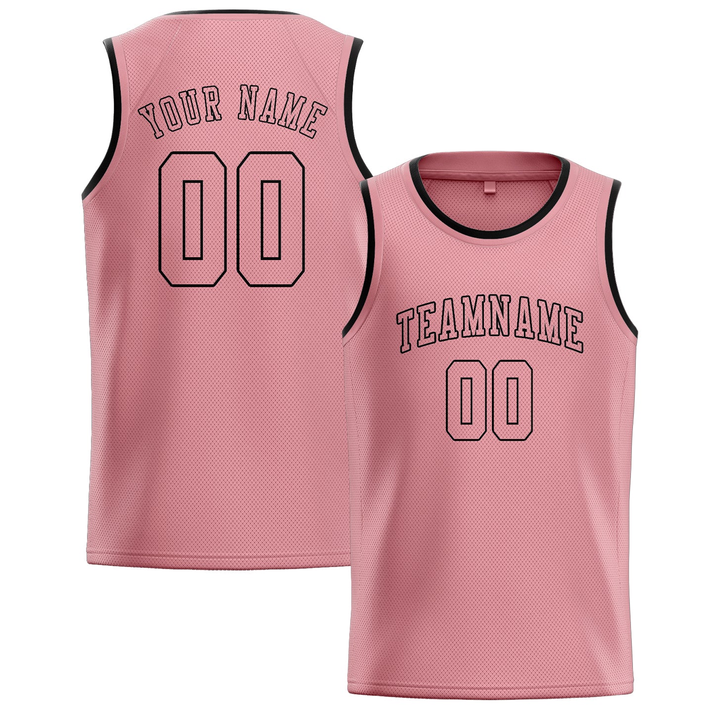 Maillot de basketball rose clair personnalisé