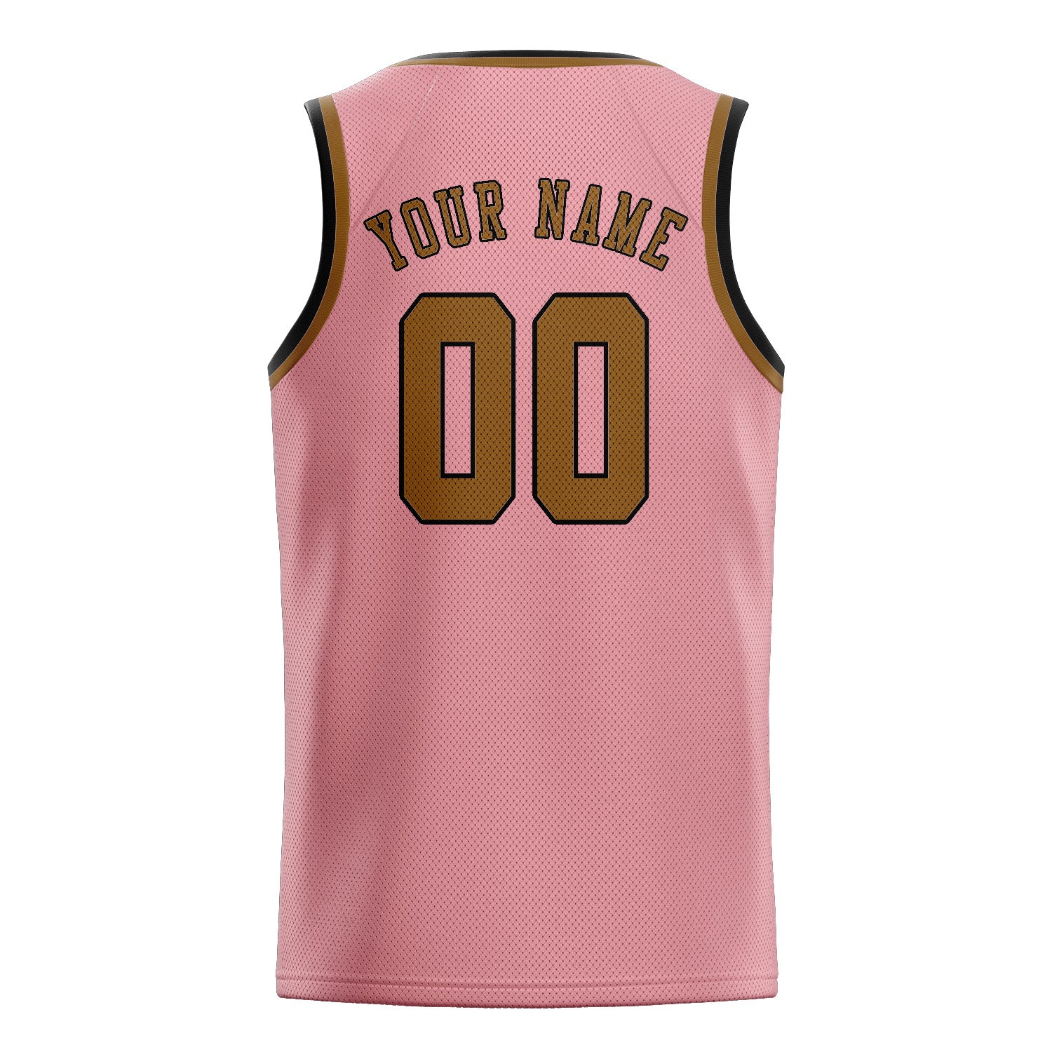 Maillot de basketball personnalisé rose clair et kaki