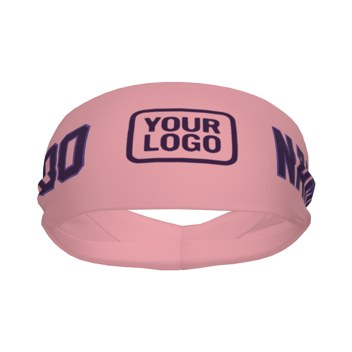Bandeau de sport personnalisé rose clair et violet