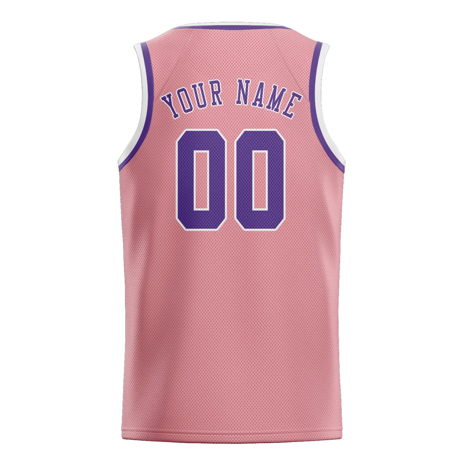 Maillot de basketball personnalisé rose clair et violet clair