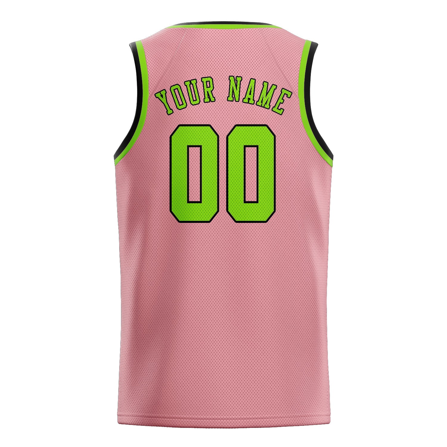 Maillot de basketball personnalisé rose clair et vert émeraude