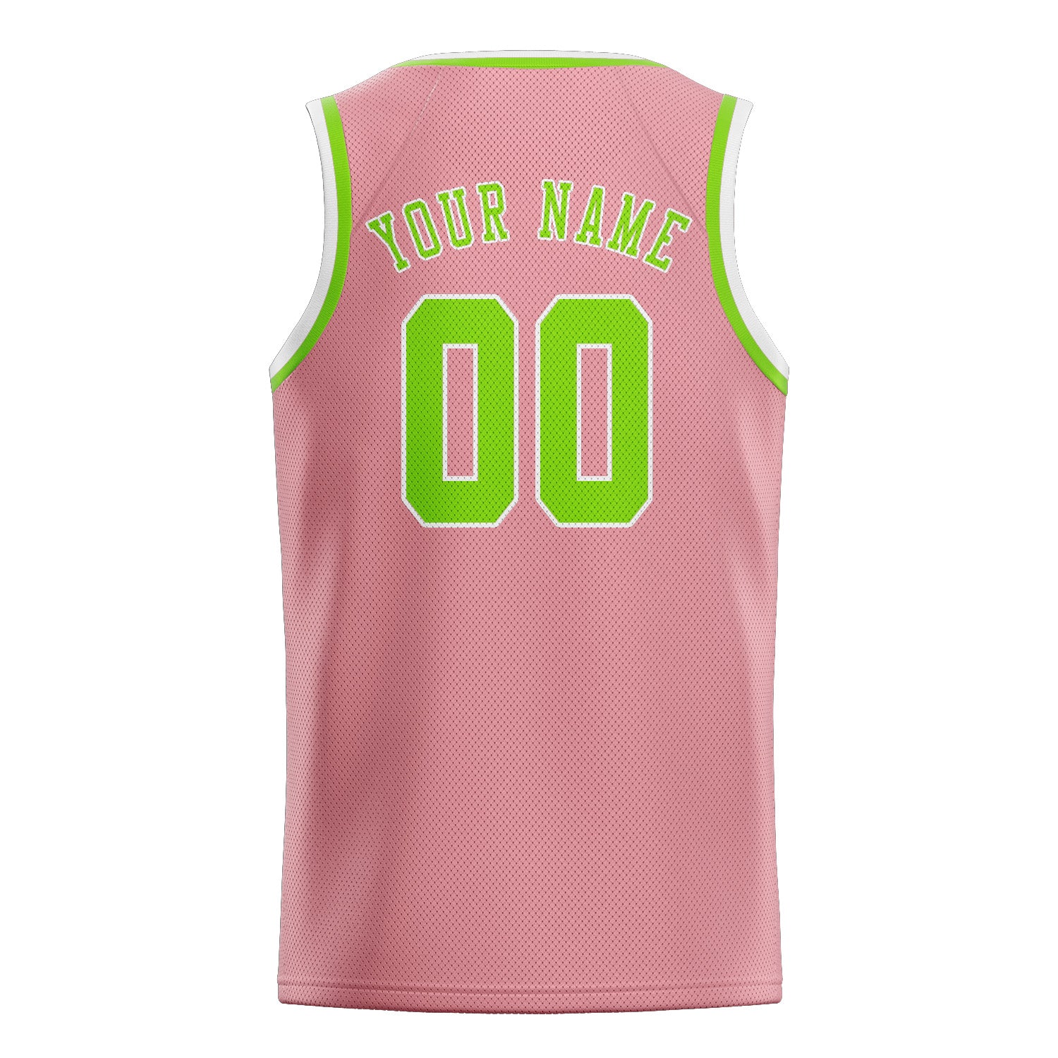Maillot de basketball personnalisé rose clair et vert émeraude