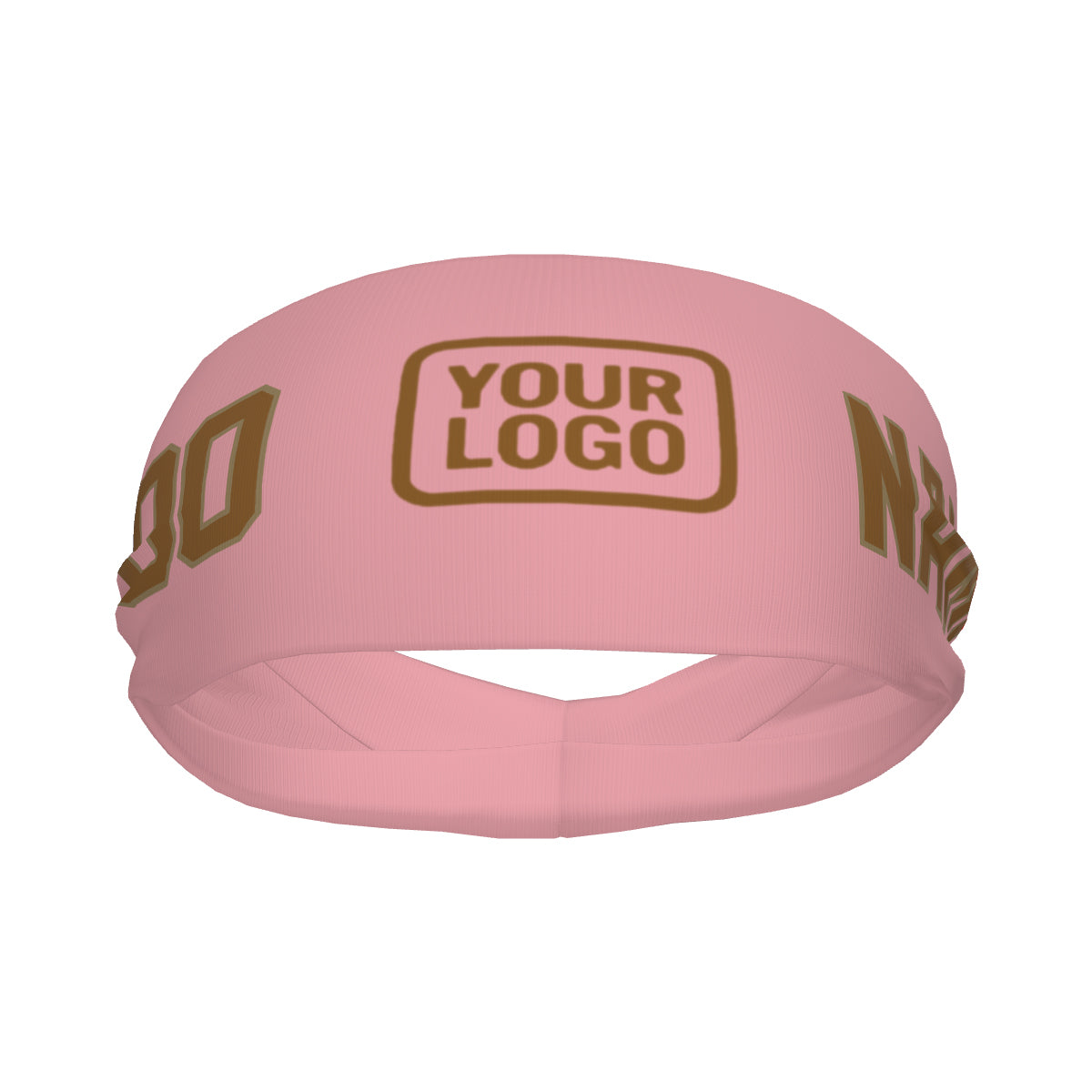 Bandeau de sport kaki rose clair personnalisé