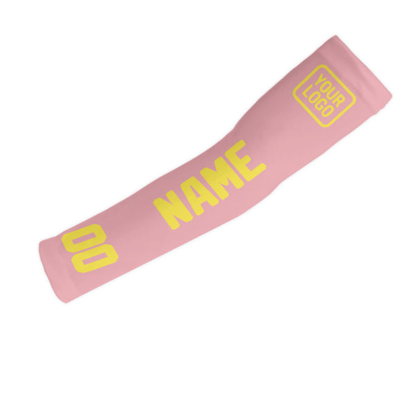 Custom Light Pink Light Yellow Arm Sleeve