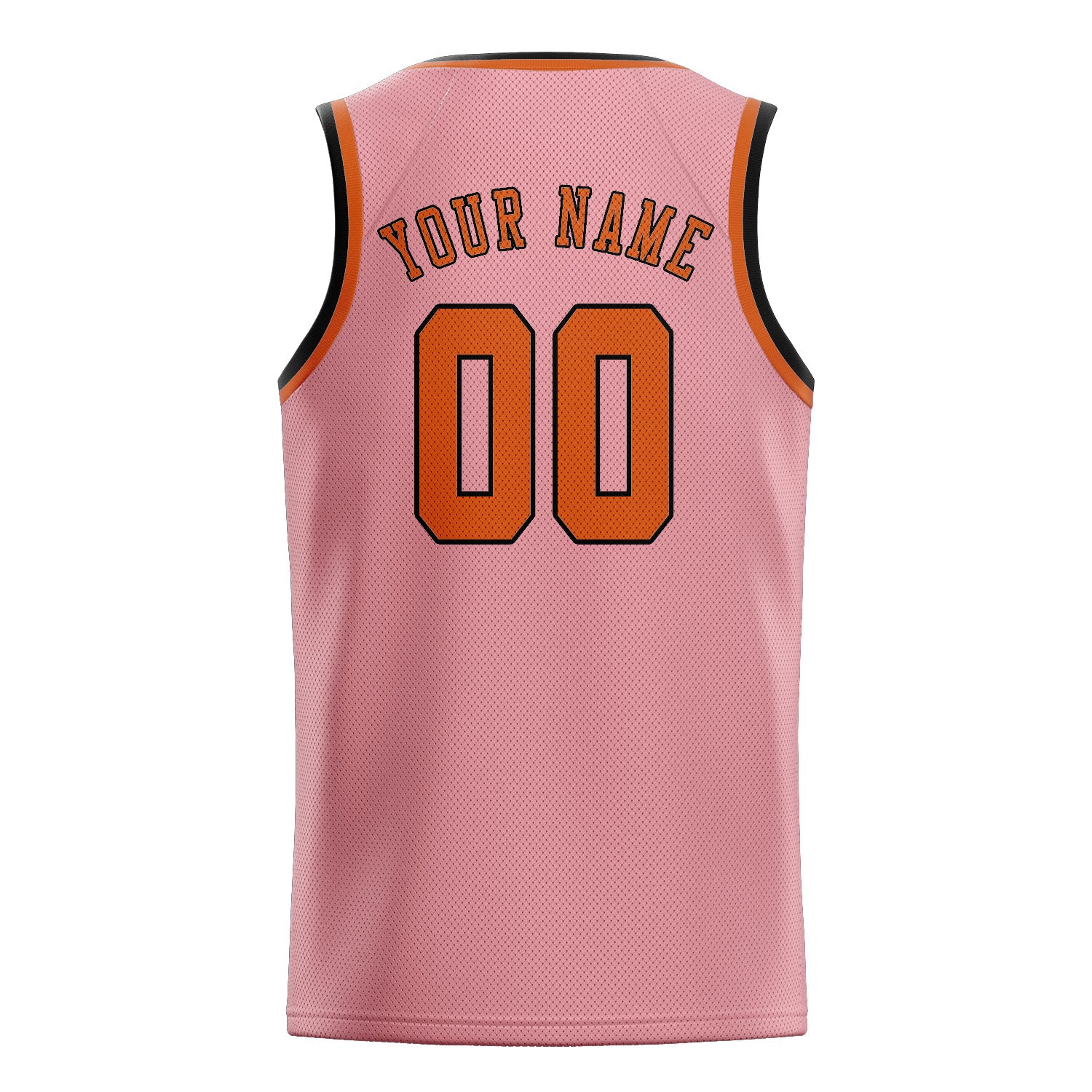 Maillot de basketball personnalisé rose clair et orange