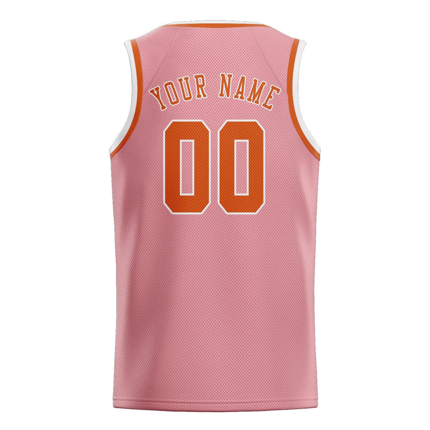 Maillot de basketball personnalisé rose clair et orange