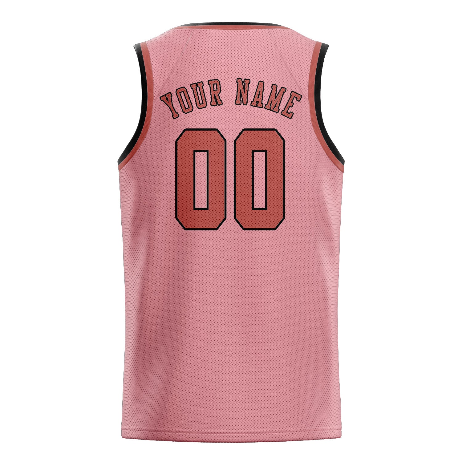 Maillot de basketball personnalisé rose clair et cuivre rose