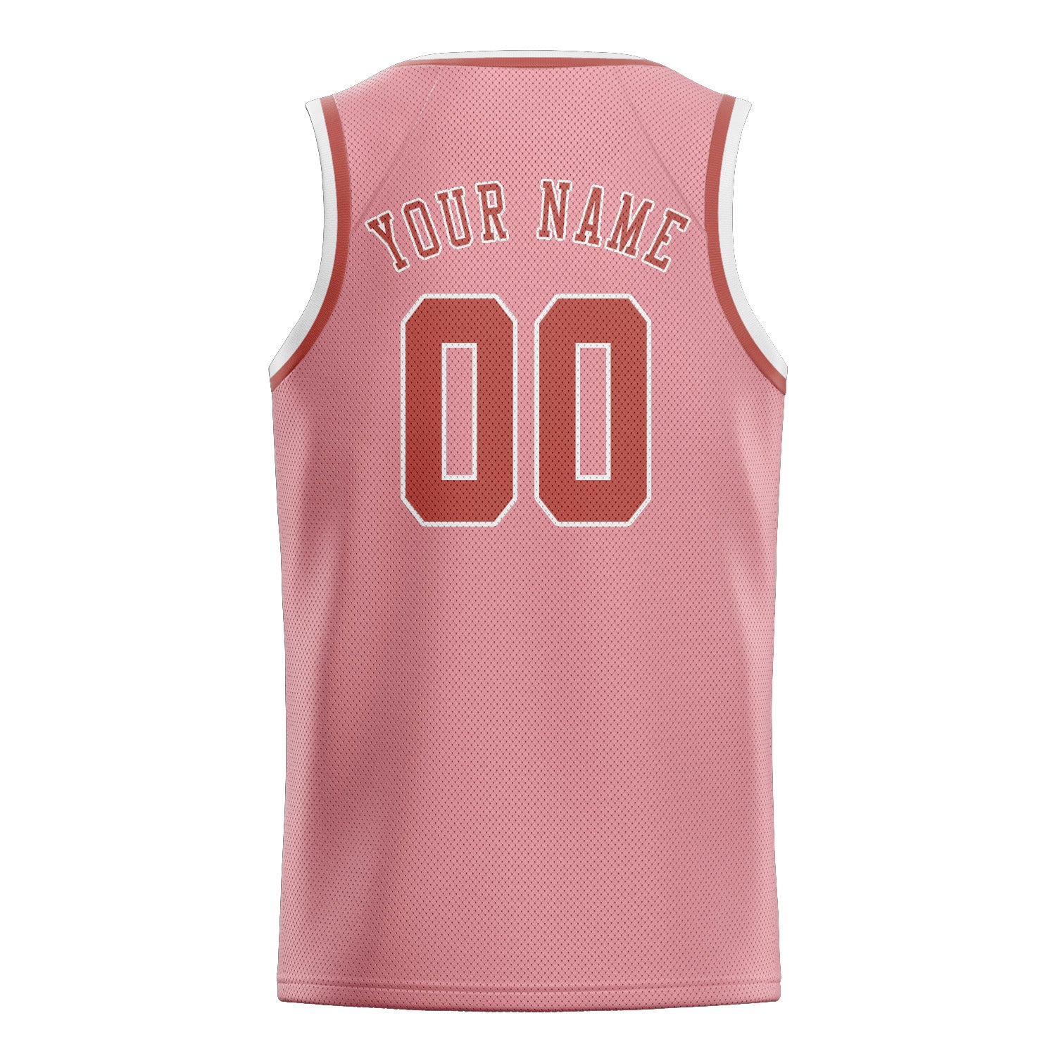 Maillot de basketball personnalisé rose clair et cuivre rose