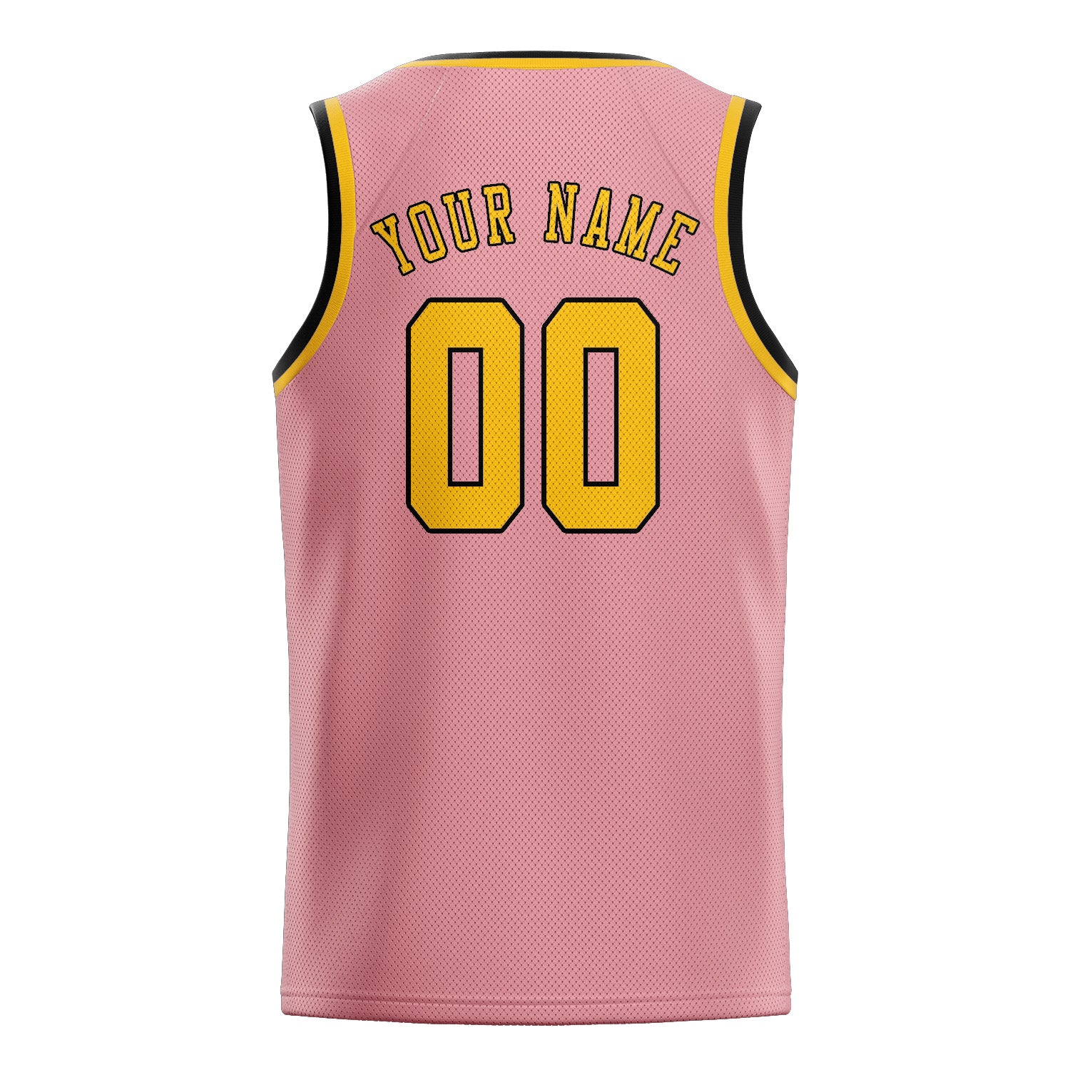 Maillot de basketball personnalisé rose clair et or