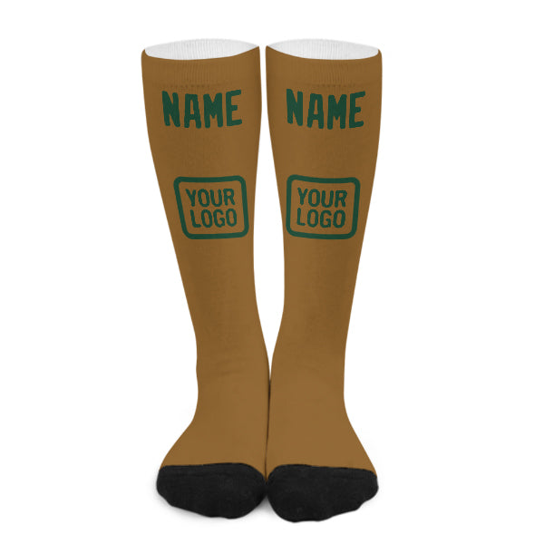 Chaussettes hautes kaki personnalisées