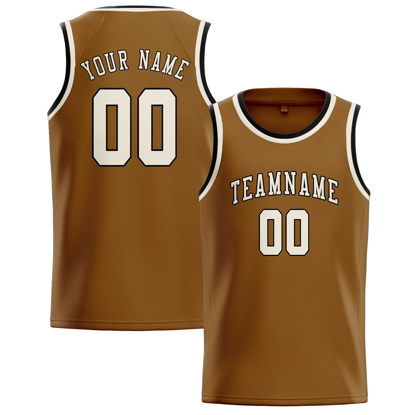 Maillot de basketball personnalisé kaki crème