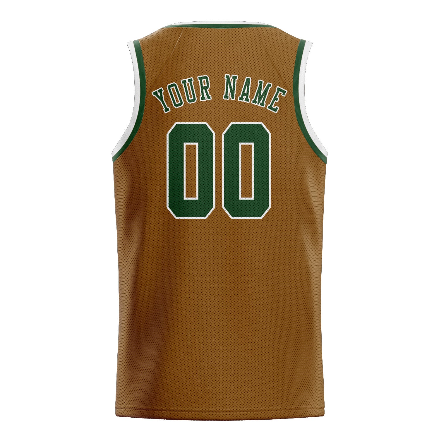 Maillot de basketball kaki/vert foncé personnalisé