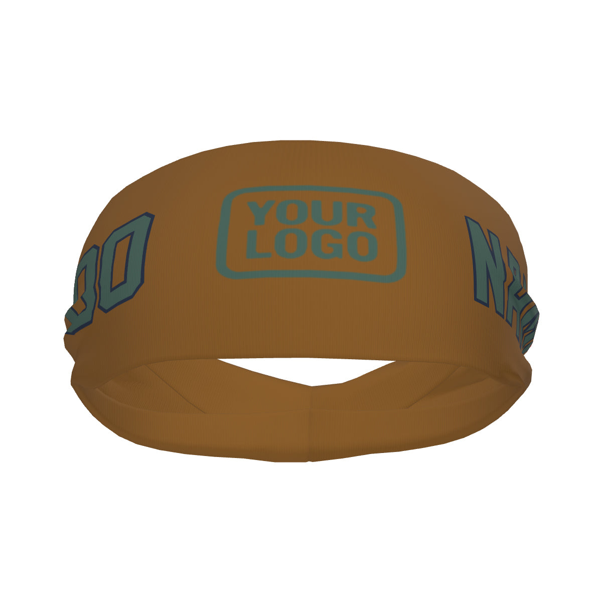 Bandeau de sport personnalisé kaki, bleu et vert