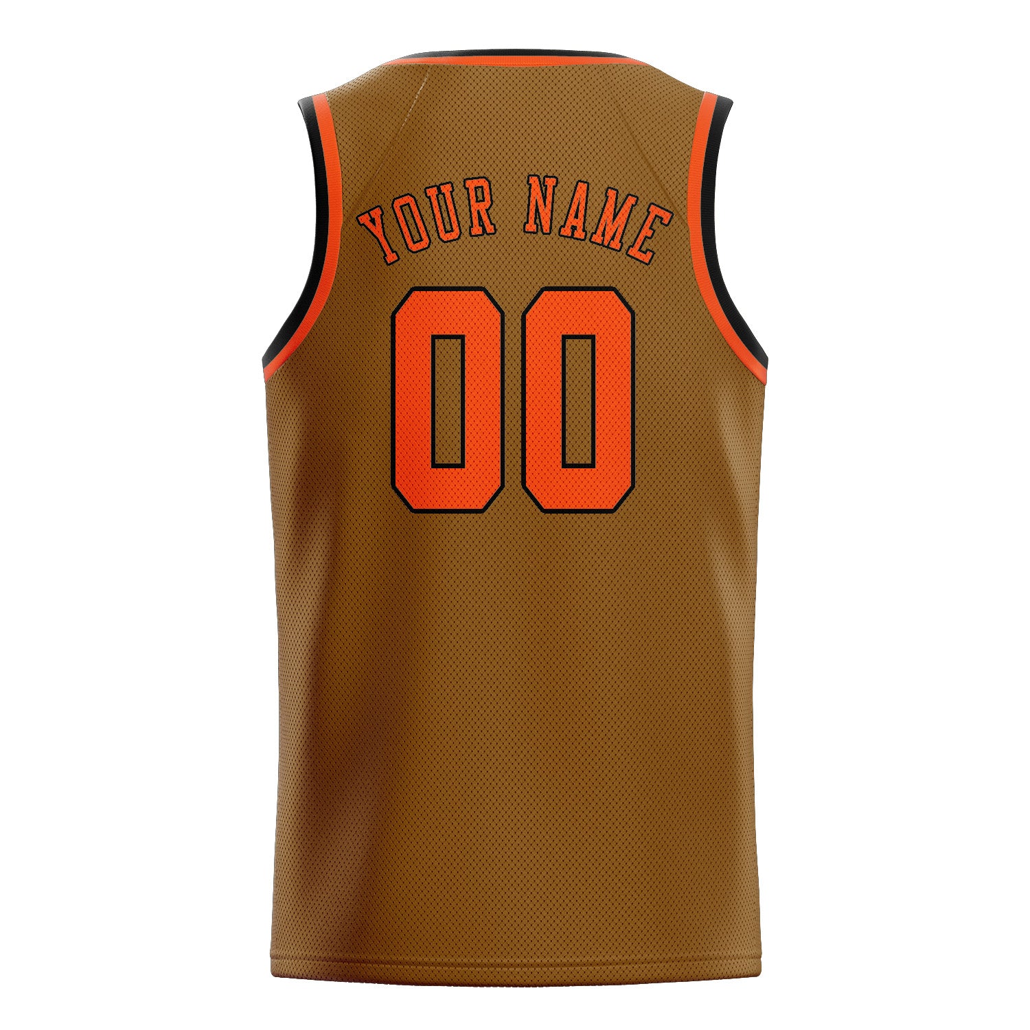Maillot de basketball personnalisé kaki orange rouge
