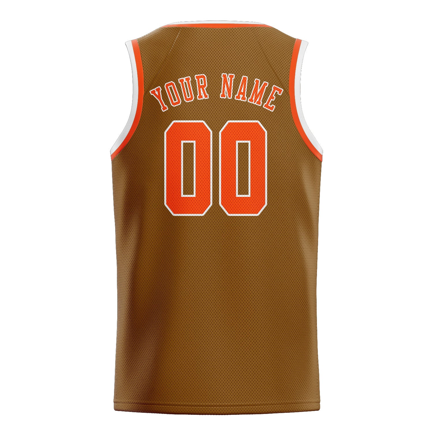 Maillot de basketball personnalisé kaki orange rouge