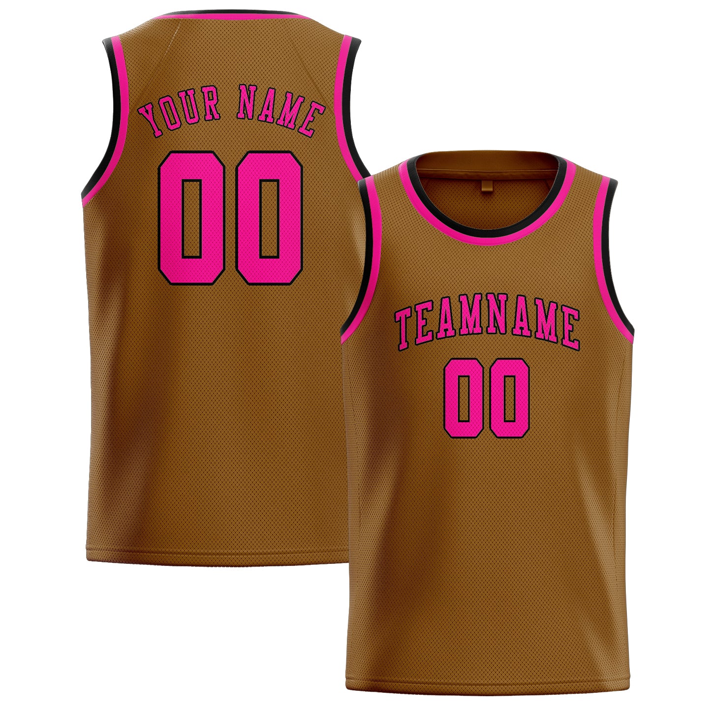 Maillot de basketball kaki rose personnalisé