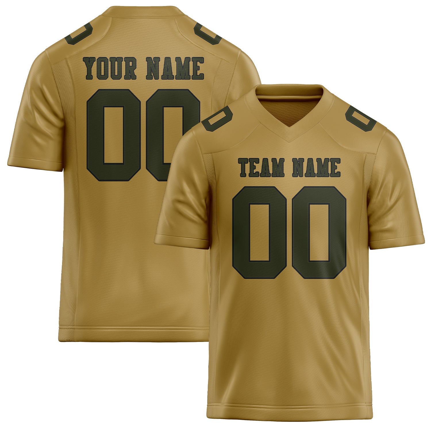 Custom Khaki Olive Football Jersey