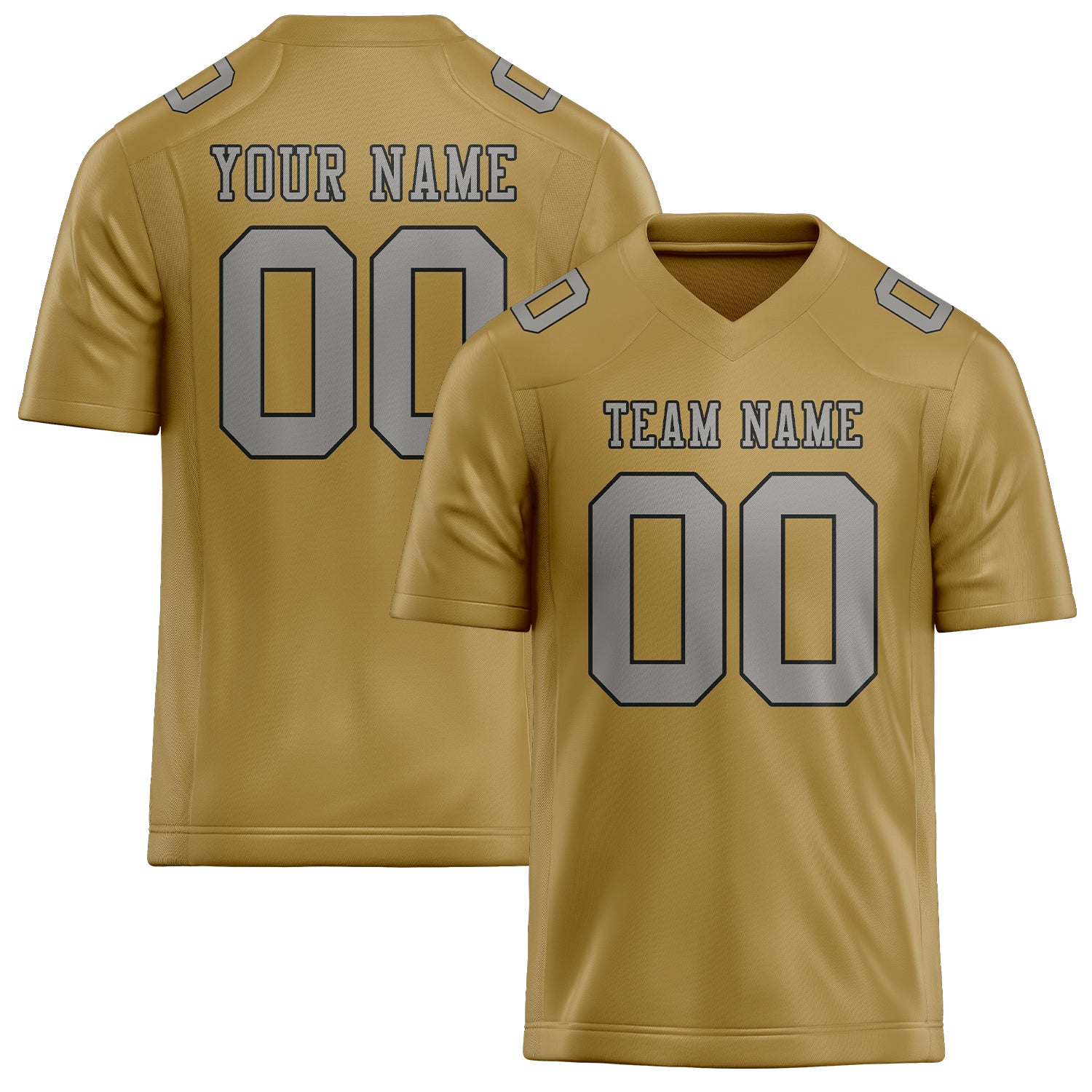 Custom Khaki Gray Football Jersey