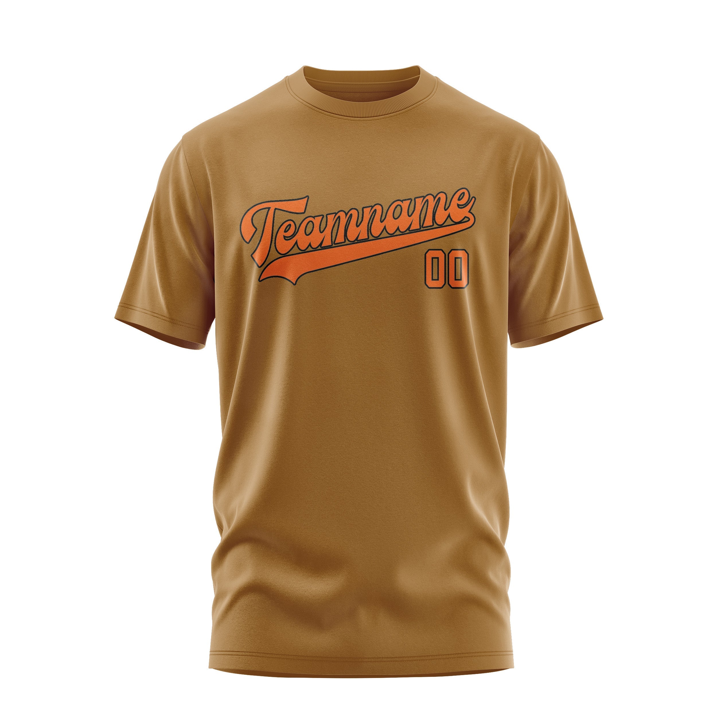 T-shirt kaki orange personnalisé