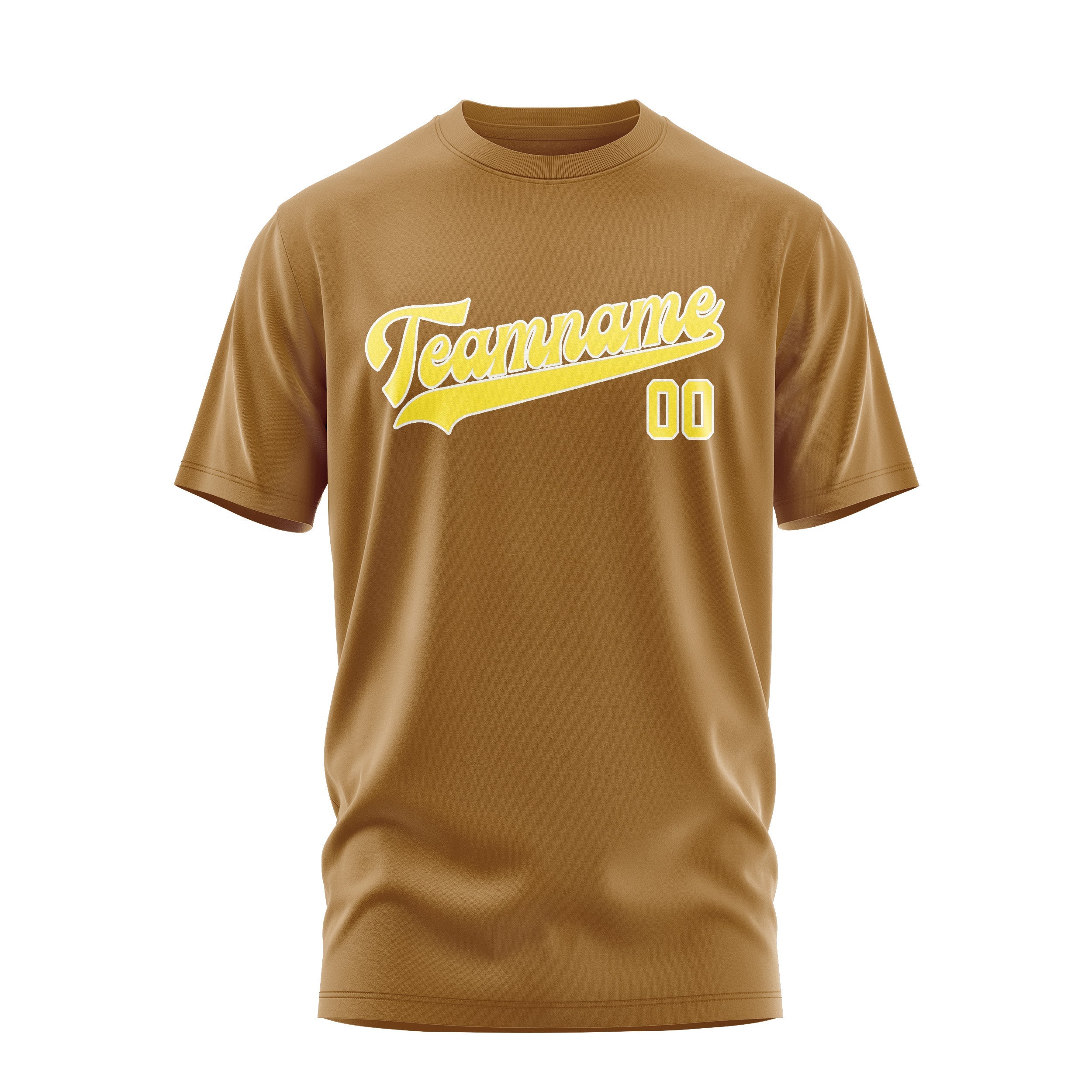 T-shirt kaki jaune clair personnalisé