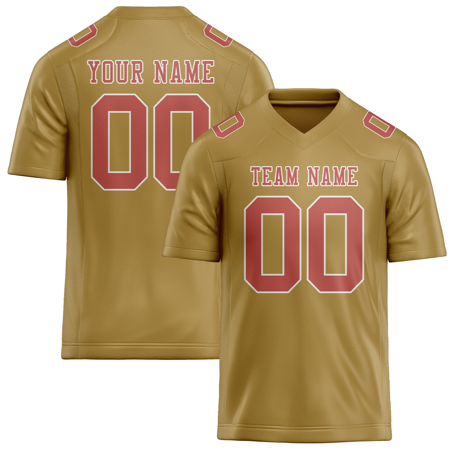 Maillot de football personnalisé kaki Copper Rose