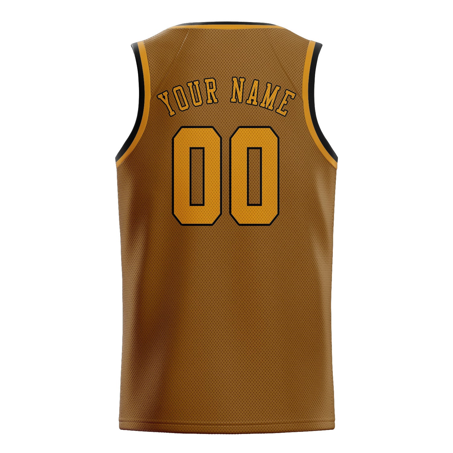 Maillot de basketball personnalisé kaki jaune