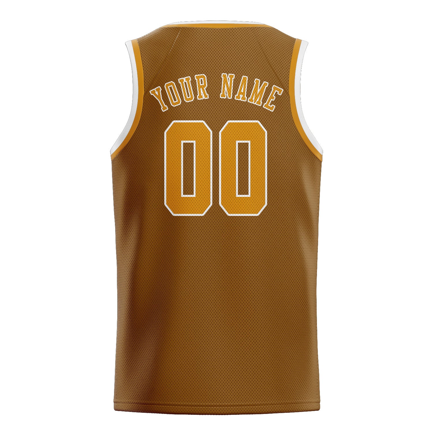 Maillot de basketball personnalisé kaki jaune