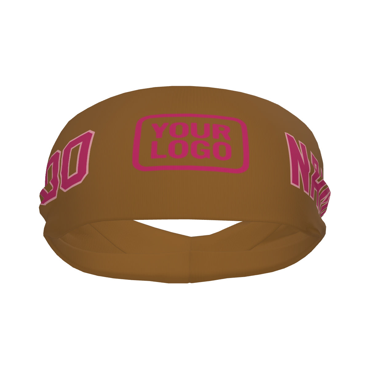 Bandeau de sport kaki rose personnalisé