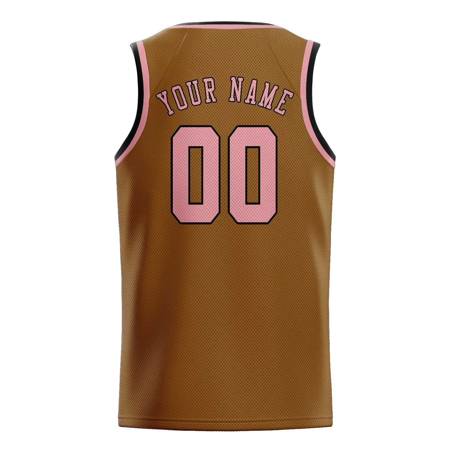 Maillot de basketball kaki rose clair personnalisé
