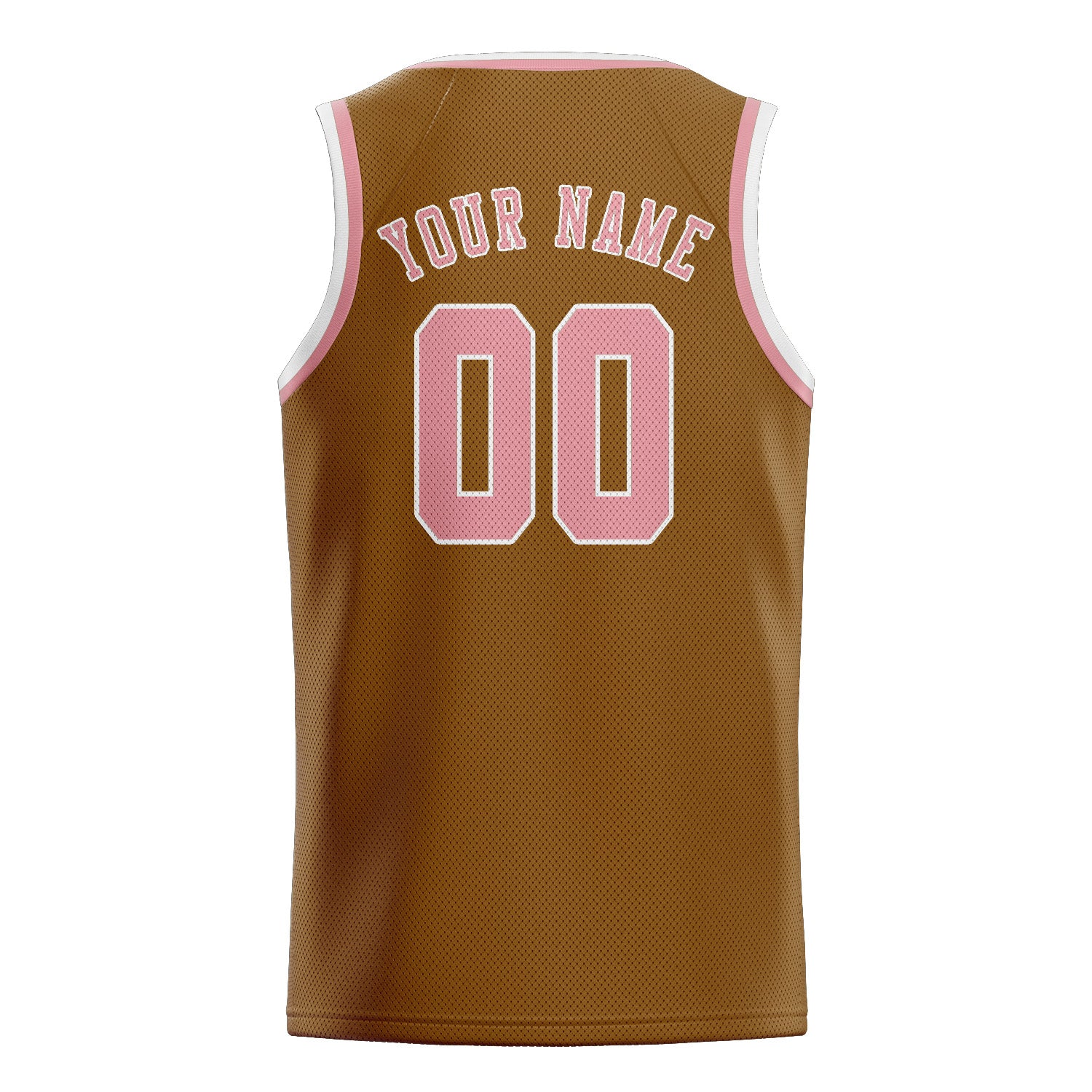 Maillot de basketball kaki rose clair personnalisé
