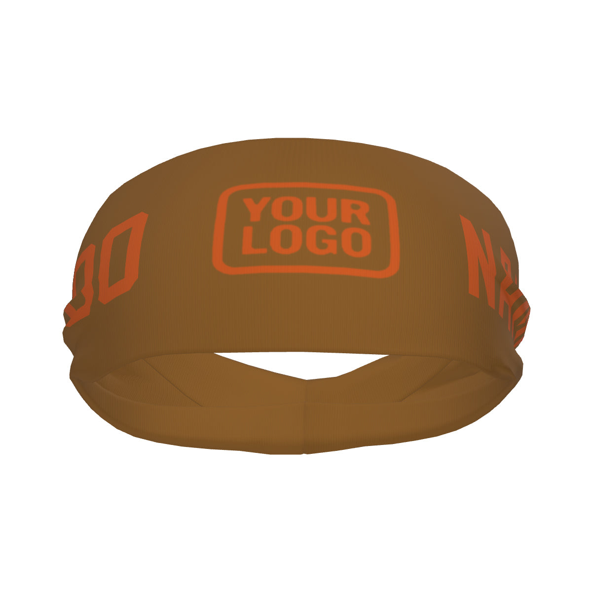 Bandeau de sport kaki orange personnalisé
