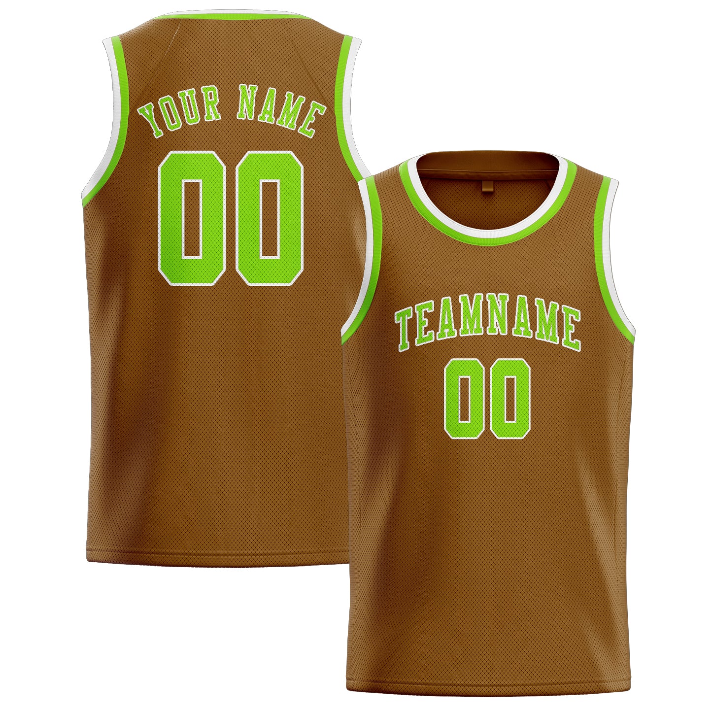 Maillot de basketball kaki et vert émeraude personnalisé