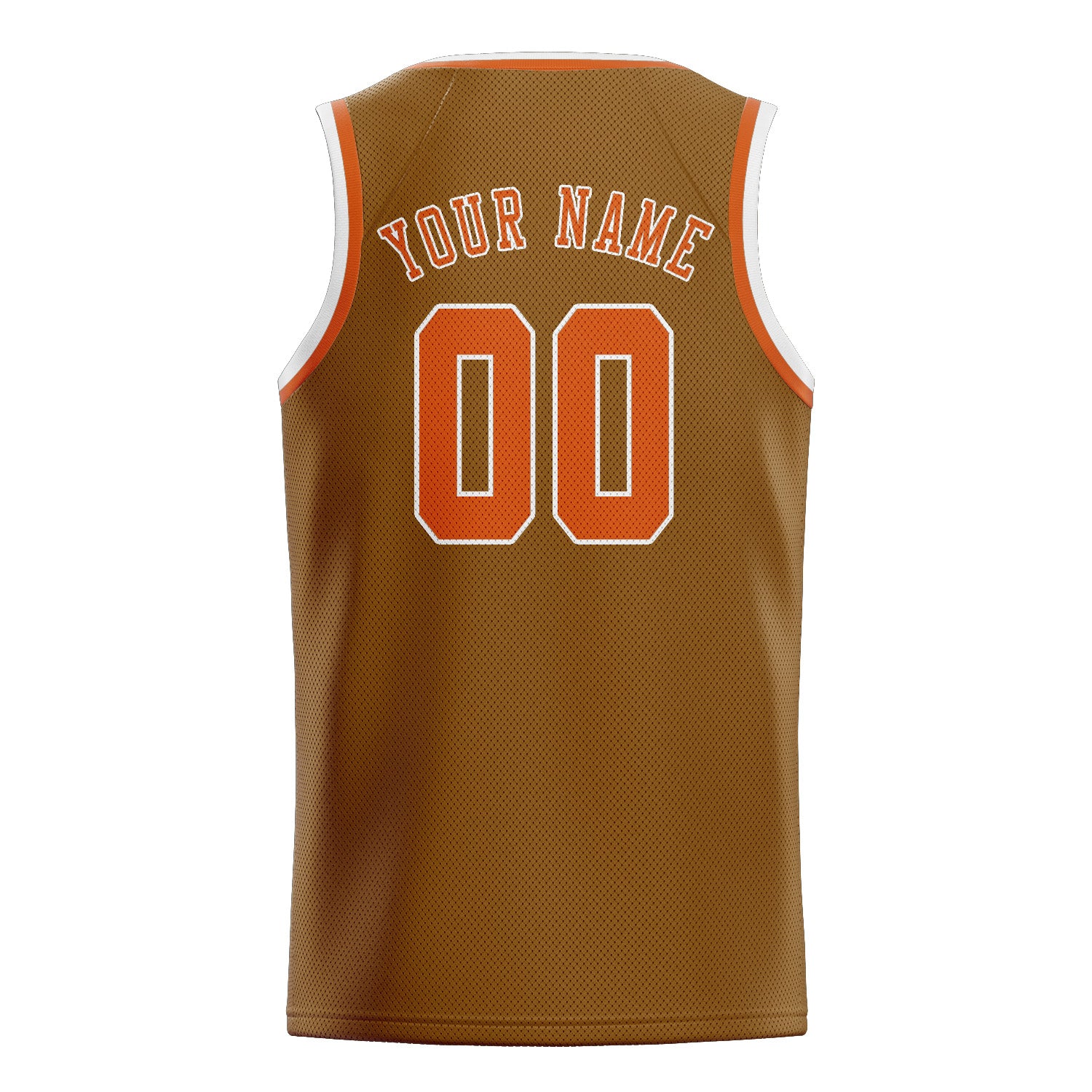 Maillot de basketball kaki orange personnalisé