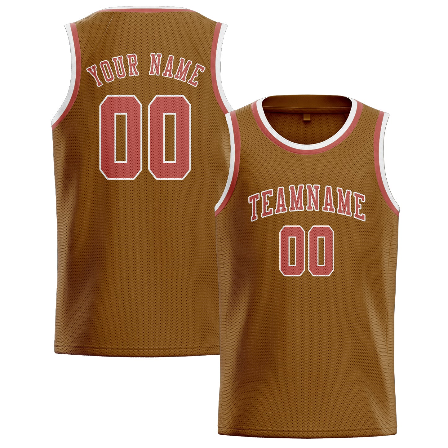 Maillot de basketball personnalisé kaki Copper Rose