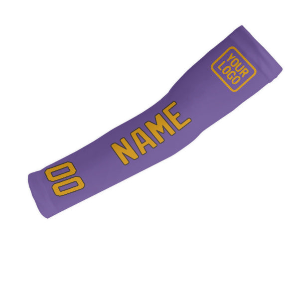 Manchon personnalisé violet clair et jaune