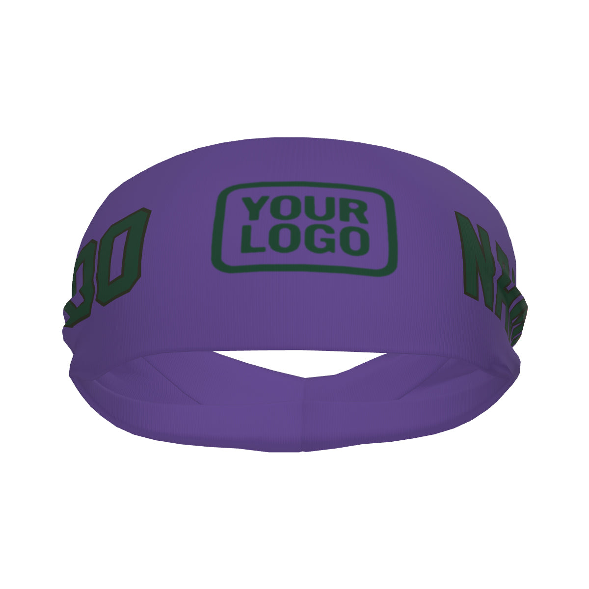 Bandeau de sport personnalisé violet clair et vert