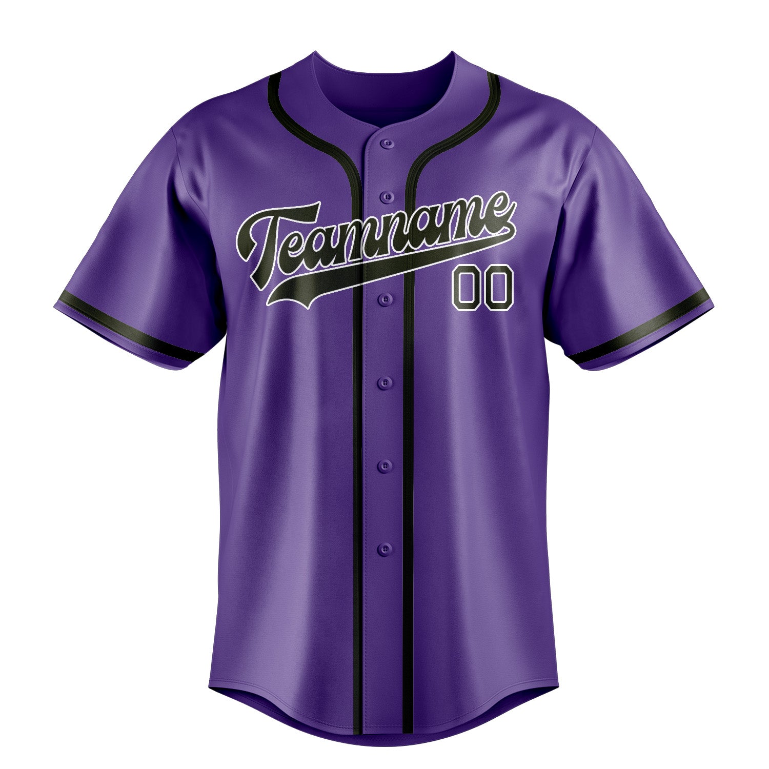 Maillot de baseball personnalisé violet clair olive