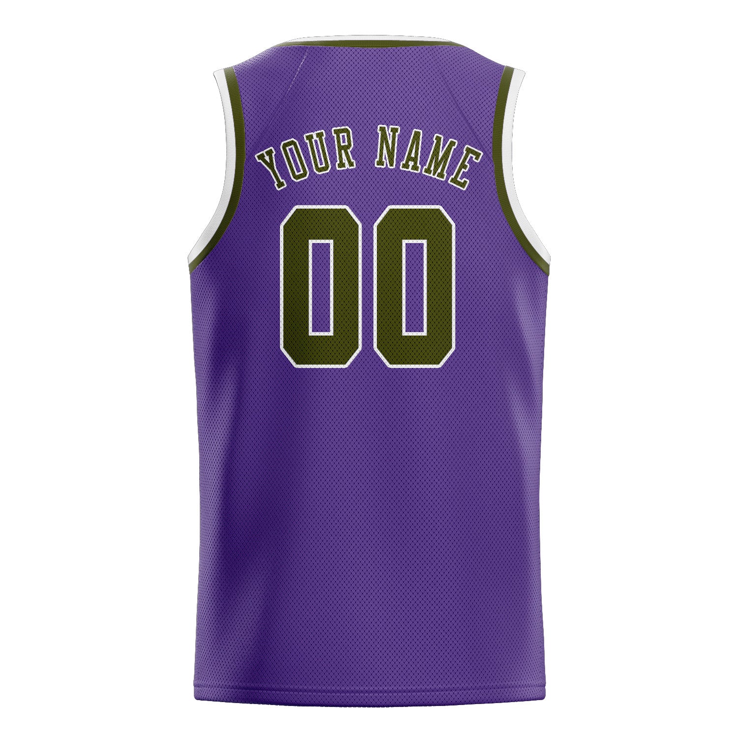 Maillot de basketball personnalisé violet clair olive