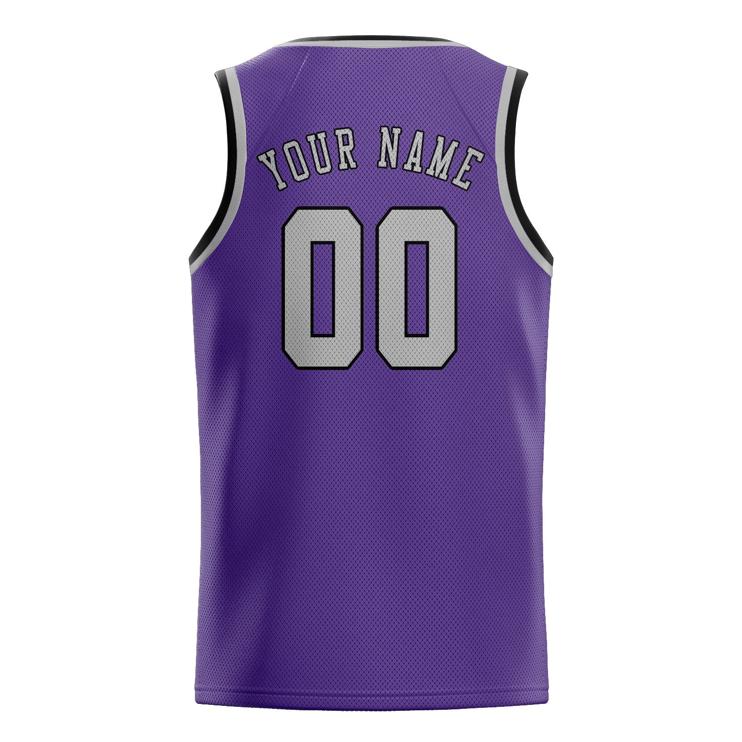 Maillot de basketball personnalisé violet clair et gris