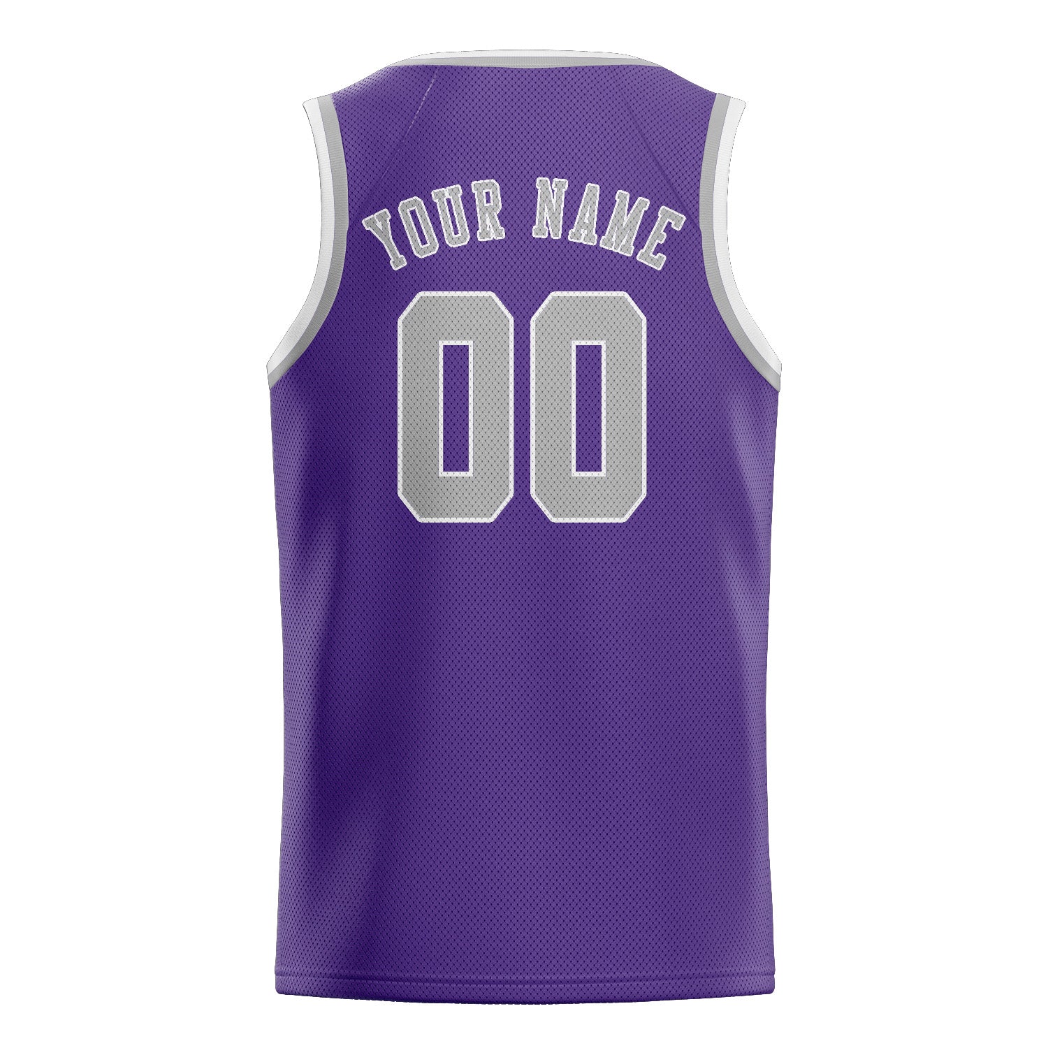 Maillot de basketball personnalisé violet clair et gris