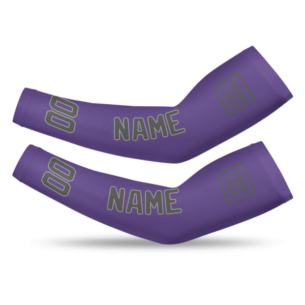 Manchon personnalisé violet clair et gris foncé