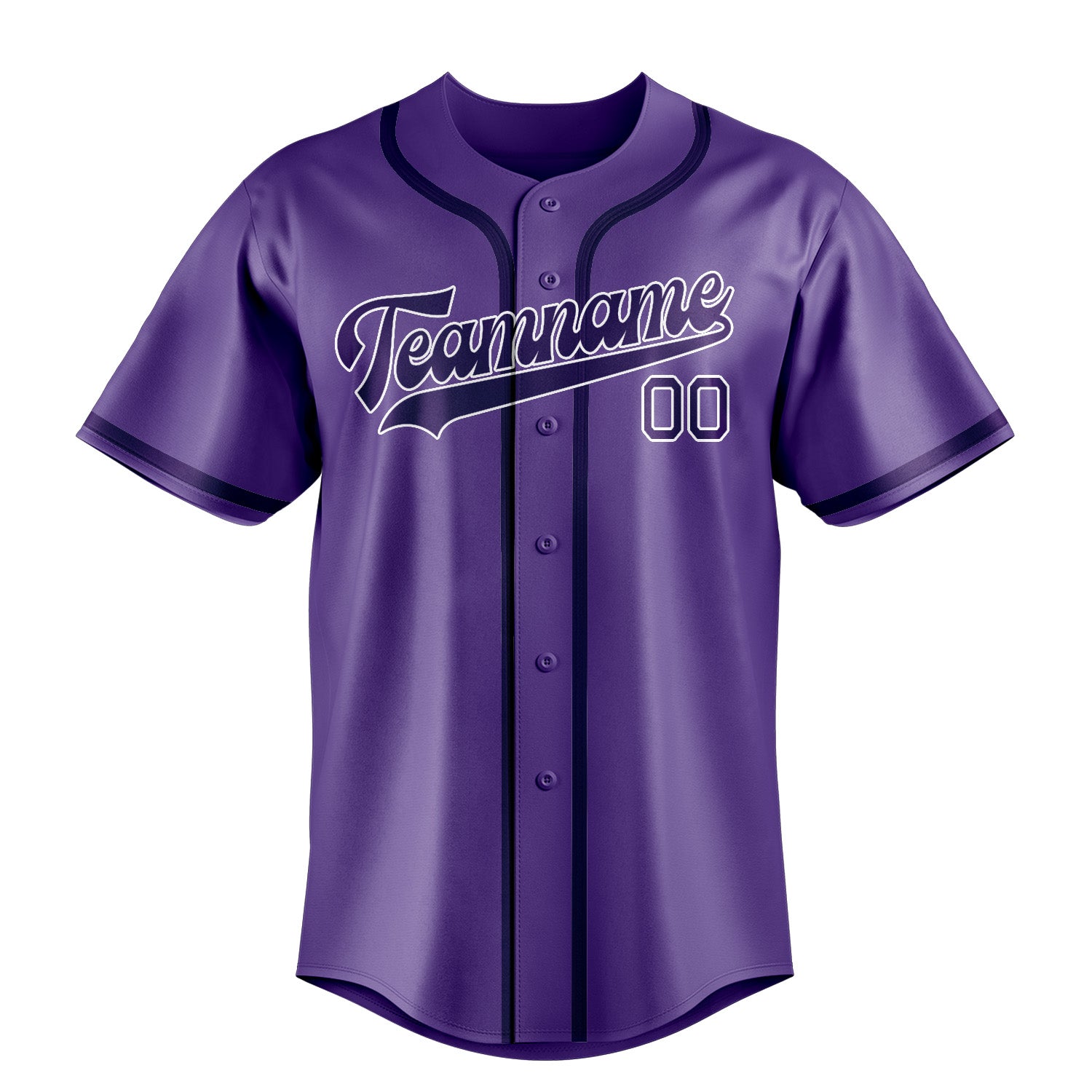 Maillot de baseball violet clair personnalisé
