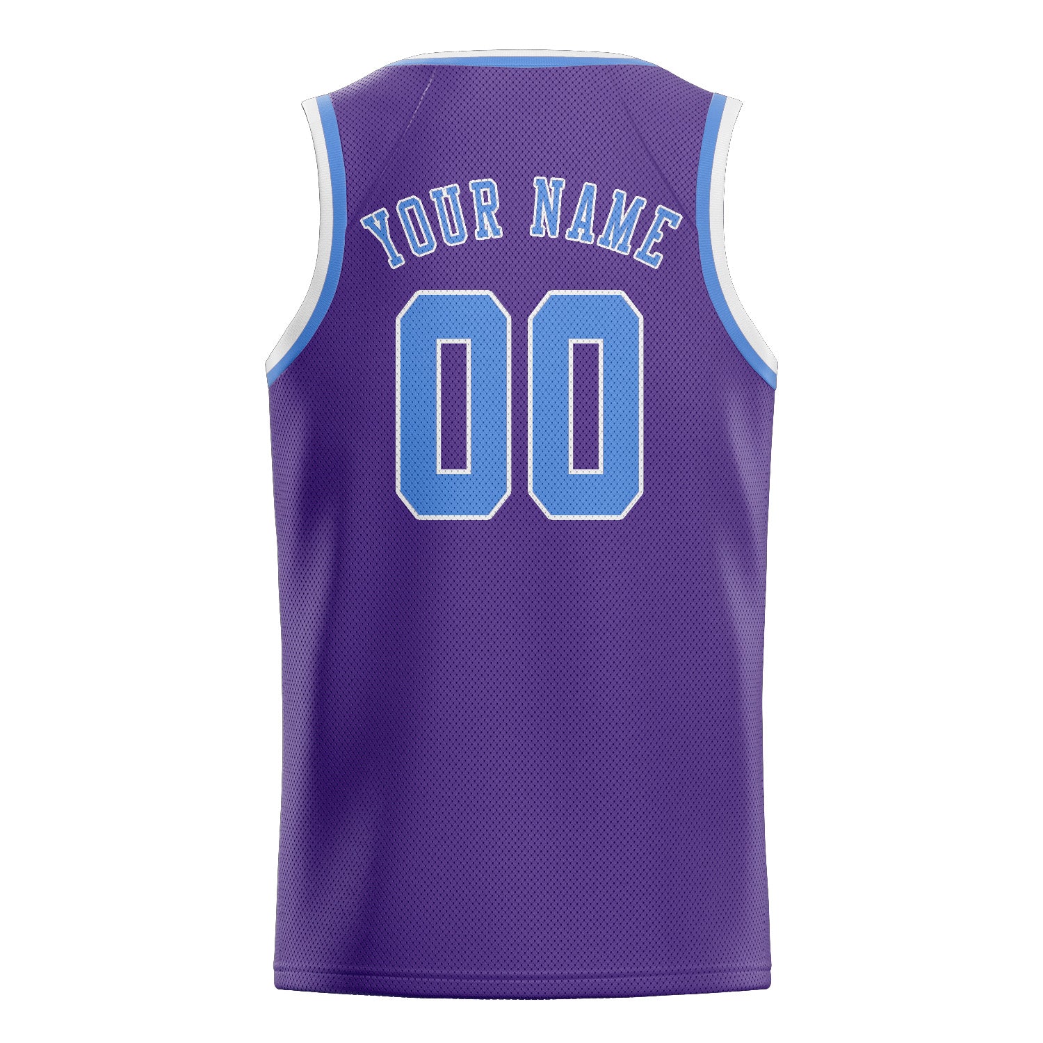 Maillot de basketball personnalisé violet clair et bleu clair