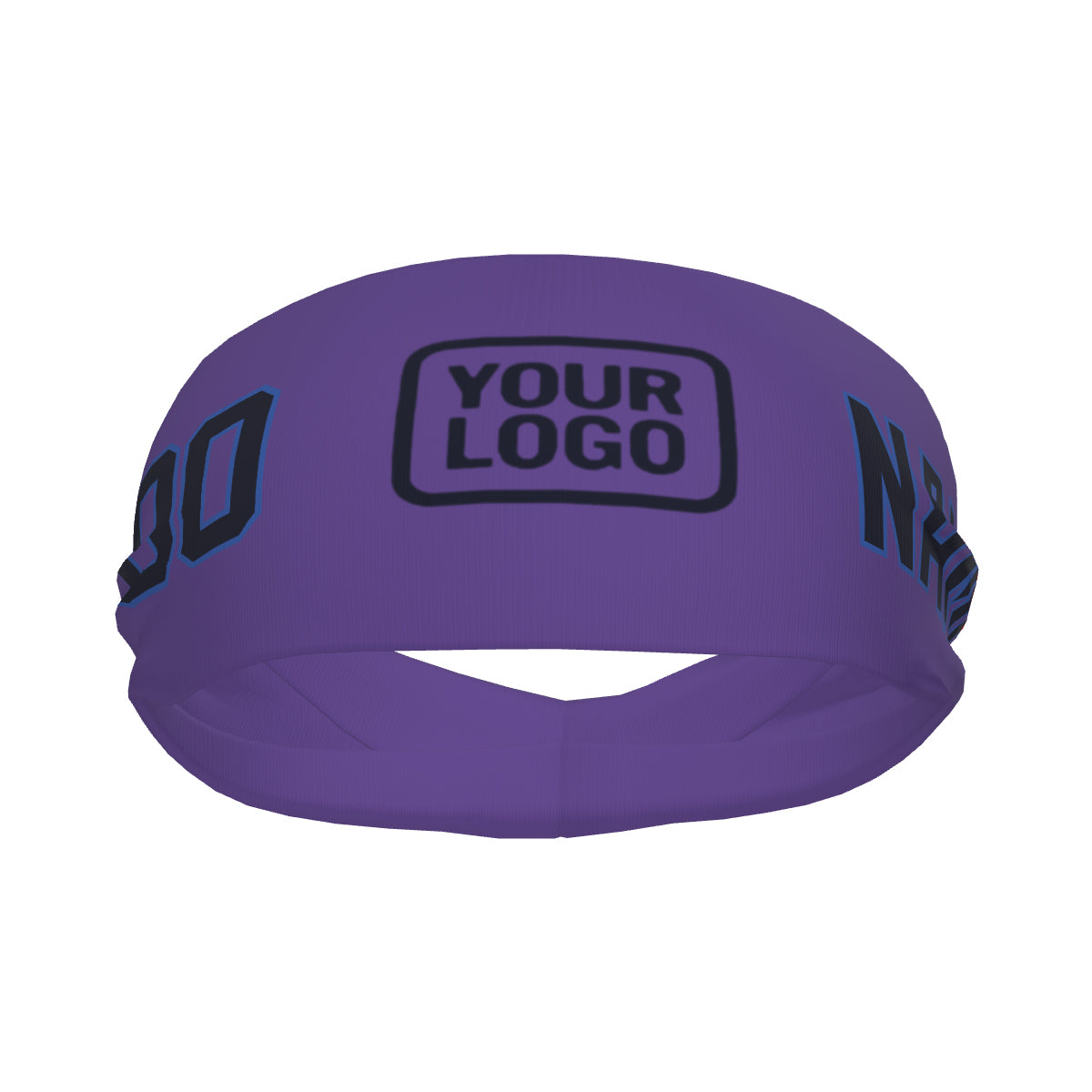 Bandeau de sport personnalisé violet clair et marine